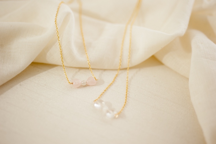 【セール】水晶のミニリボン ネックレス