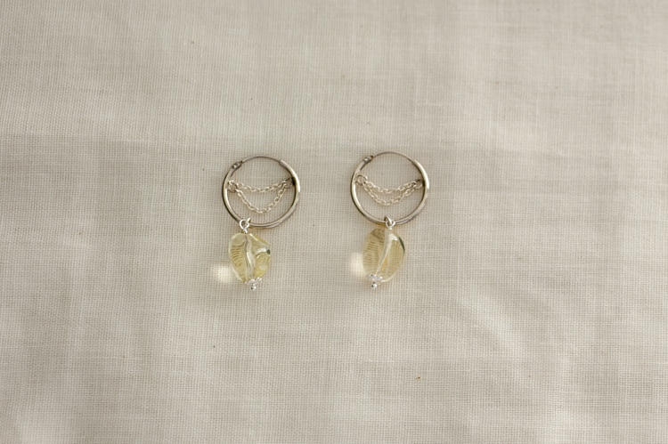 【セール】レモンクオーツのピアス 芳果