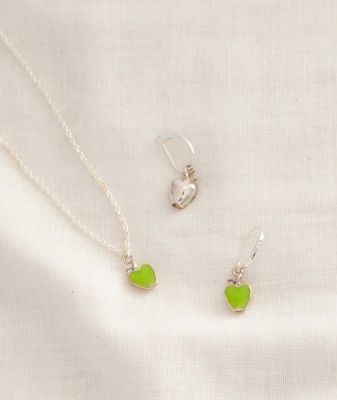 シルバーネックレス 青林檎(濃)