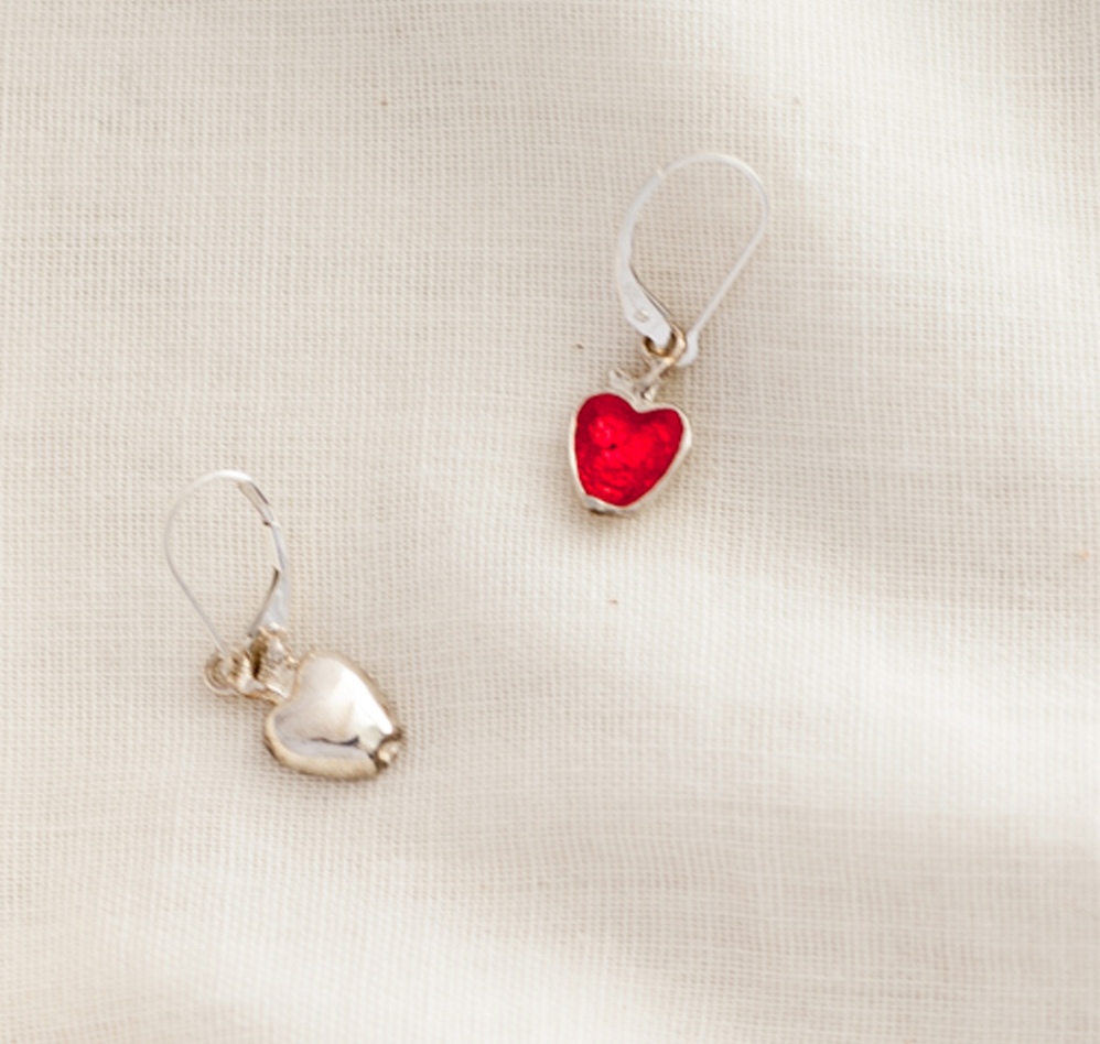 【セール】シルバーピアス 赤林檎