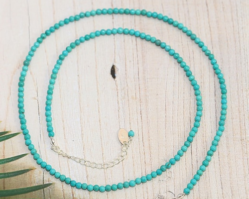 シルバー×ターコイズネックレス55cm ネックレス・ペンダント 華月