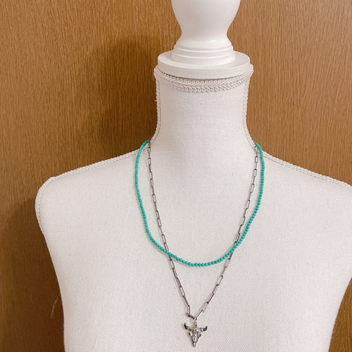 ターコイズ シルバーペンダント 約5cm シルバー×ターコイズネックレス55cm ネックレス・ペンダント 華月