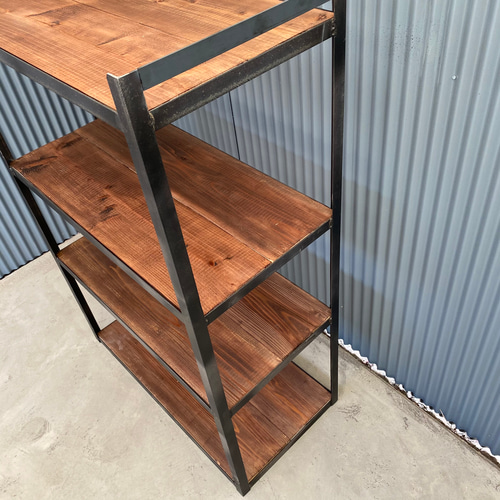 アイアンラック　アイアン　アイアンキューブ　棚　アイアン家具　インテリア　鉄 Old oak & Iron cabinet QUBE アイアン家具 家具 アイアンシェルフ