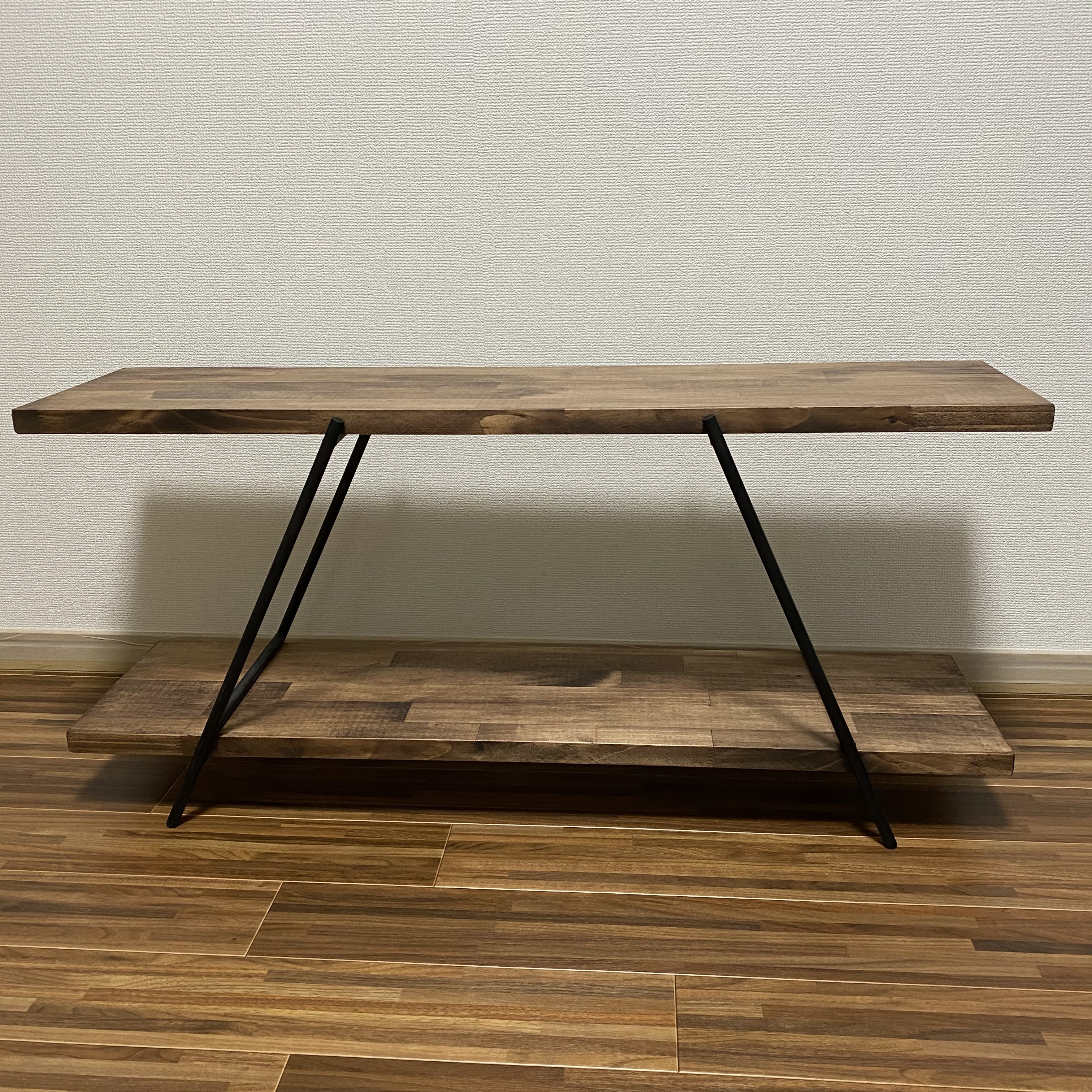 アイアン家具　ラダーシェルフ　2段  アイアンレッグ　家具　ラック　鉄脚　シェルフ　インテリア　おしゃれ　棚