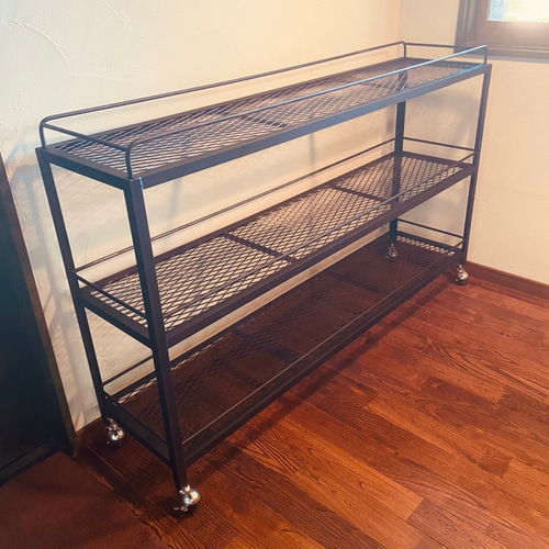 ハンドメイド 植物棚 シェルフ 3段 エキスパンドメタル