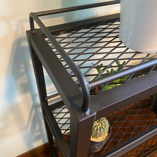 ボタニカルシェルフ ワイド 植物棚 アイアンシェルフ 3段 家具 転落