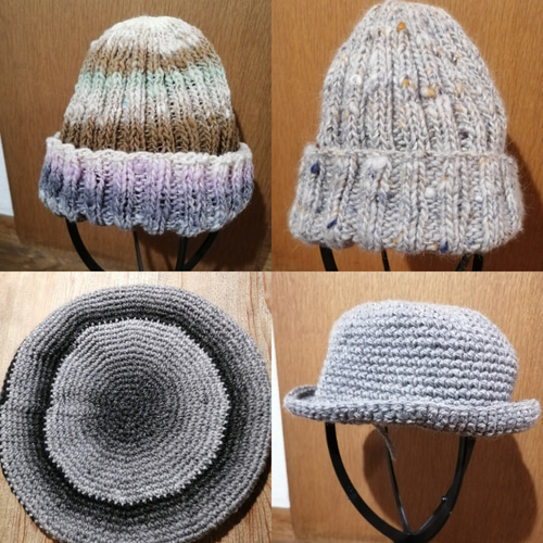 グラデーション ウールニット帽 野呂英作さん毛糸 ニット帽・ビーニー