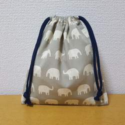 きりん☆ぞうさん ランチョン お弁当袋 コップ袋 給食セット ハンドメイド きりん☆ぞうさん ランチョン お弁当袋 コップ袋 給食セット