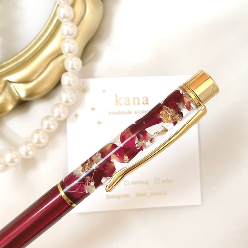 名入れ可能♡薔薇のハーバリウムボールペン プレゼント ギフト 日用品