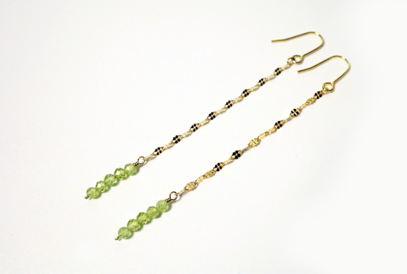 【18K変更可】不朽の輝き/宝石質ペリドット ピアス TIMELESS GLOW Peridot  P0101 2枚目の画像