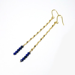 【18K変更可】TIMELESS GLOW Lapis lazuli pierce P0104 第2張的照片