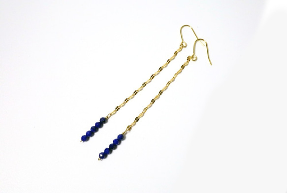 【18K変更可】TIMELESS GLOW Lapis lazuli pierce P0104 第2張的照片