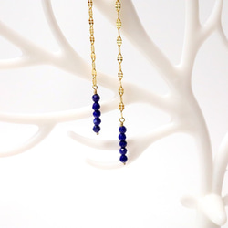 【18K変更可】TIMELESS GLOW Lapis lazuli pierce P0104 第3張的照片