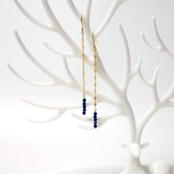 【18K変更可】TIMELESS GLOW Lapis lazuli pierce P0104 第4張的照片