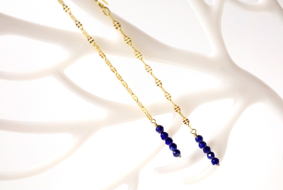 【18K変更可】TIMELESS GLOW Lapis lazuli pierce P0104 第5張的照片