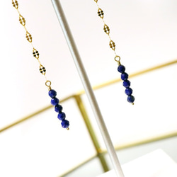 【18K変更可】TIMELESS GLOW Lapis lazuli pierce P0104 第6張的照片