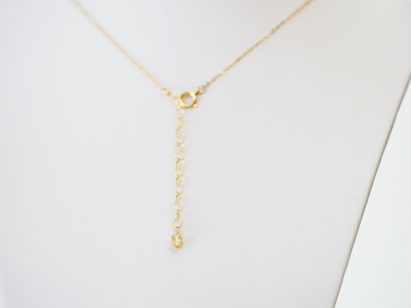 [14KGF] Citrine & Peridot Citrus cube necklace B0066 第4張的照片