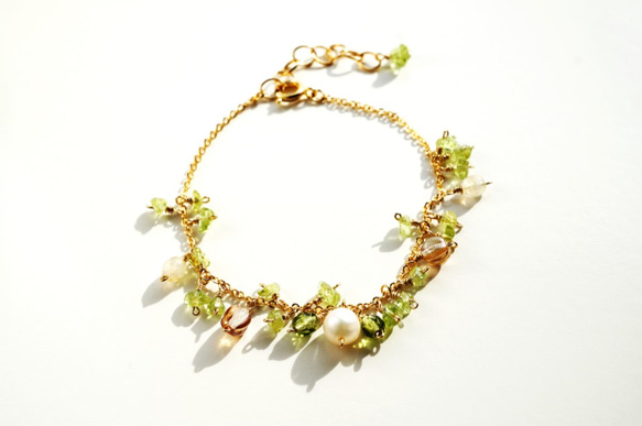 ペリドット ブレスレット Lady green bracelet B0028 2枚目の画像