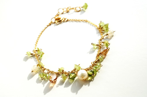 ペリドット ブレスレット Lady green bracelet B0028 3枚目の画像