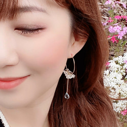 夫人冰藍耳環　Lady ice blue earrings P0042 第1張的照片