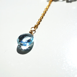 夫人冰藍耳環　Lady ice blue earrings P0042 第5張的照片