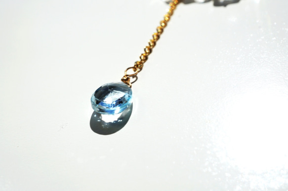 夫人冰藍耳環　Lady ice blue earrings P0042 第5張的照片