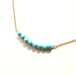 【14kgf変更可】ターコイズネックレス Turquoise necklace N0011 2枚目の画像