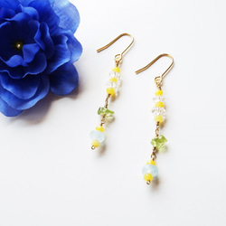 冷石耳環 Aquamarine Cool stone earrings P0040 第2張的照片