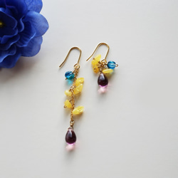 個性化 琥珀色刺穿 Individuel Amber earrings P0039 第2張的照片