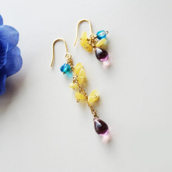 個性化 琥珀色刺穿 Individuel Amber earrings P0039 第3張的照片