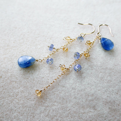 Kyanite Asymmetry earrings （14kgf） P0076 第2張的照片