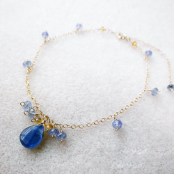 カイヤナイト＆タンザナイト ブレスット　Kyanite&Tanzanite bracelet（14kgf） B0050 2枚目の画像