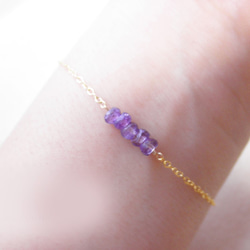 【14KGF】Amethyst bracelet  B0048 第2張的照片