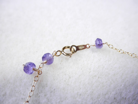 【14KGF】Amethyst bracelet  B0048 第4張的照片