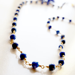 小皮埃爾 青金石護身符項鍊Petit pierre Lapis lazuli amulet necklace N0008 第4張的照片