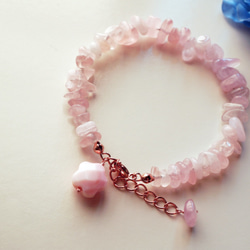 ローズクォーツブレスレット Printemps cherry Blossoms bracelet B0020 2枚目の画像