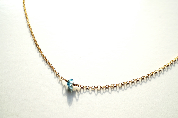 London Blue Topaz Necklace（14kgf） N0007 第2張的照片