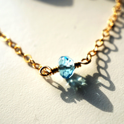 London Blue Topaz Necklace（14kgf） N0007 第5張的照片