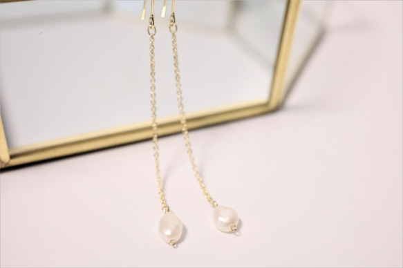 Eau Perle 長刺穿 Eau Perle long earrings P0031 第1張的照片