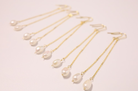 Eau Perle 長刺穿 Eau Perle long earrings P0031 第2張的照片