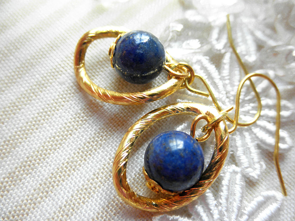 ♡Oriental♡Lapis lazuli pierce♡ 第1張的照片