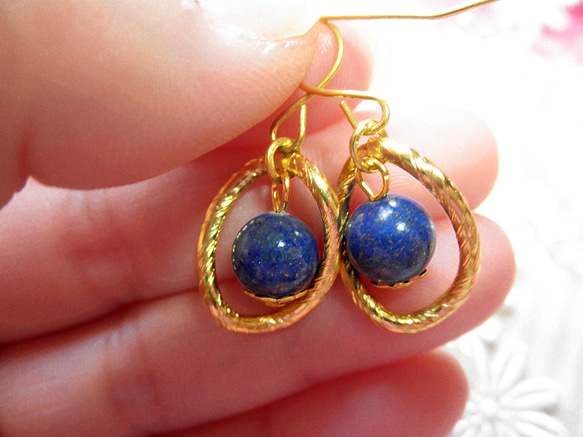 ♡Oriental♡Lapis lazuli pierce♡ 第3張的照片