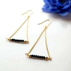 Noir刺穿 Noir Spinel earrings P0026 第1張的照片