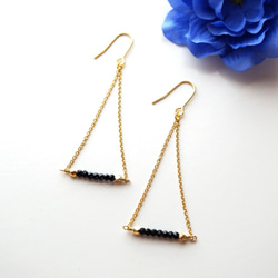 Noir刺穿 Noir Spinel earrings P0026 第3張的照片