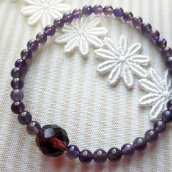 ♡Amethyst♡amulet♡Purple　bracelet♡ 2枚目の画像