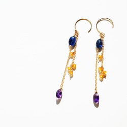 シラー・ペルピアナ ピアス　Scilla peruviana earrings （14kgf） P0065 1枚目の画像