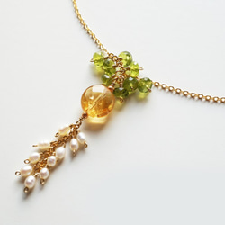 瑪格麗特 項鍊 黃水晶 Margalet Cytrin necklace N0012 第1張的照片
