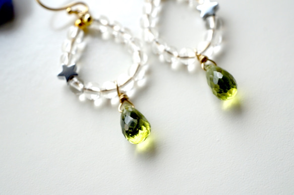 ペリドットピアス High grade Peridot earrings P0061 3枚目の画像