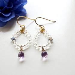 粉色紫水晶耳環 Pink Amethyst earrings P0060 第3張的照片