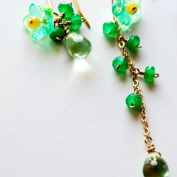 Lady green Jadeite earrings P0023 第2張的照片